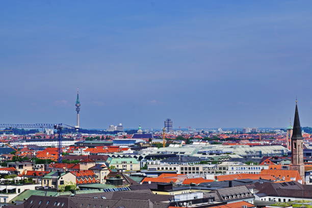 istock Bavaria Munich. Panoramic view from the New City Hall Tower at noon. 806930352