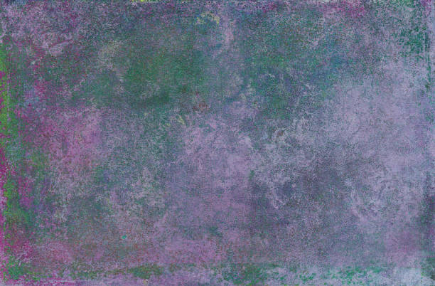 istock Hand painted purple and green textured background 806936812