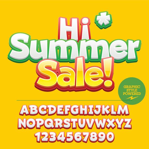 vektor bunte aufkleber mit text hi-summer-sale! - store suit commercial sign marketing stock-grafiken, -clipart, -cartoons und -symbole