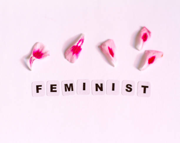 istock Feminist word written in black letters 806967046