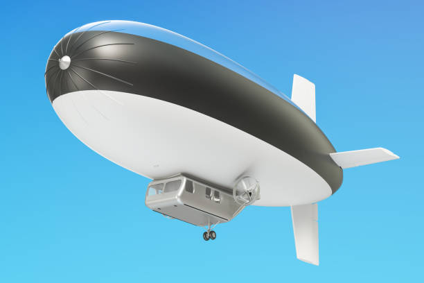 istock Airship or dirigible balloon with Estonian flag, 3D rendering 806988558