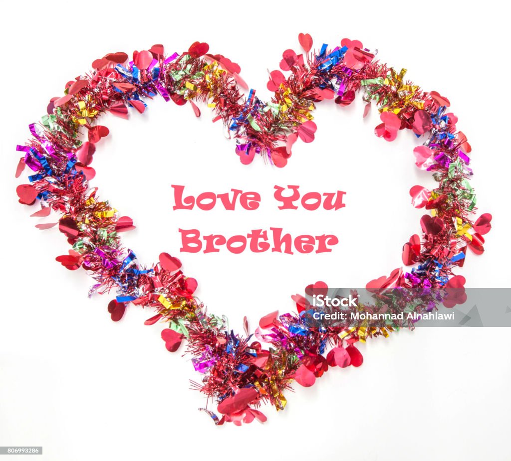 Love You Brother Greeting Card Stock Photo - Download Image Now ...
