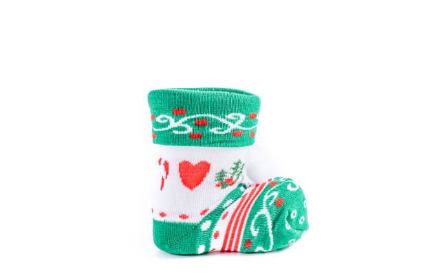 istock Christmas colorful socks  on white. new year and advent time. 806996112