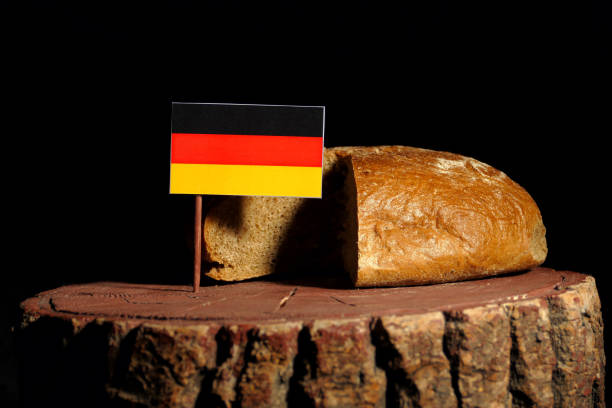 istock German flag on a stump with bread isolated 806996676