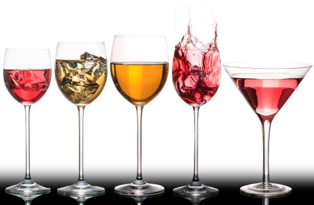 istock Isolated cups with color liquids 807007032