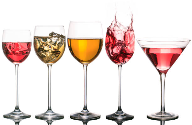 istock Isolated cups with color liquids 807007062