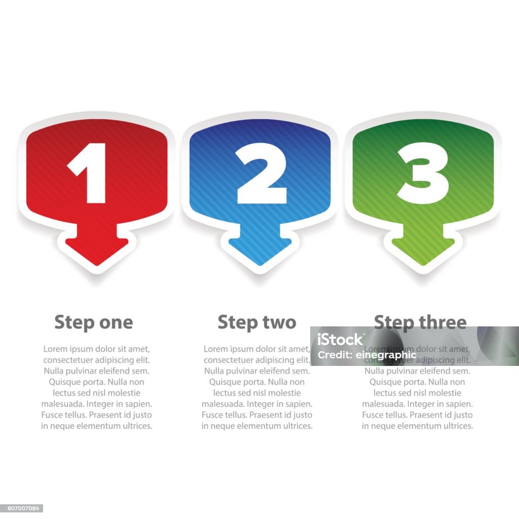 Step Progress Line Step One Two Three Progress Bar Stock Illustration - Download Image Now ...