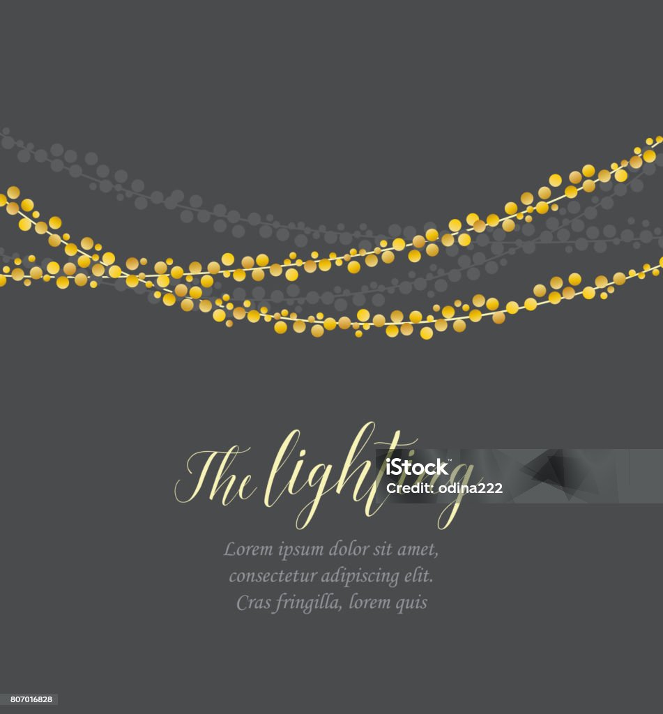 Abstract String Light Vector Vector String Lights Stock Illustration - Download Image Now - Abstract ...