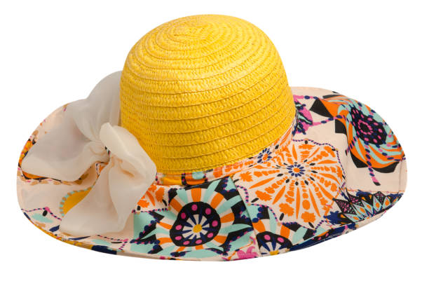 istock woman  hat isolated on white background .Women's beach hat . colorful hat 807019604