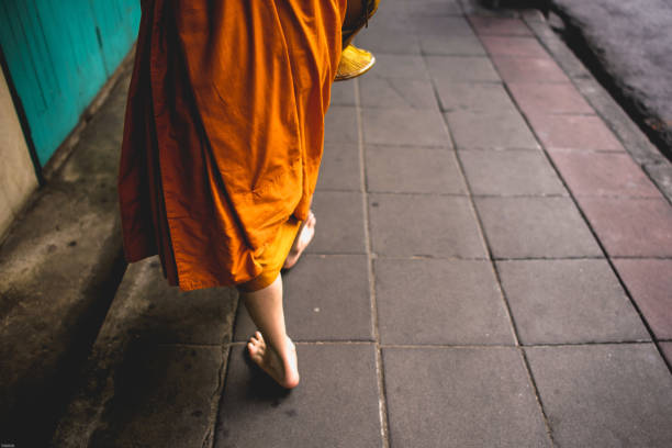 istock walking of monk. 807019790