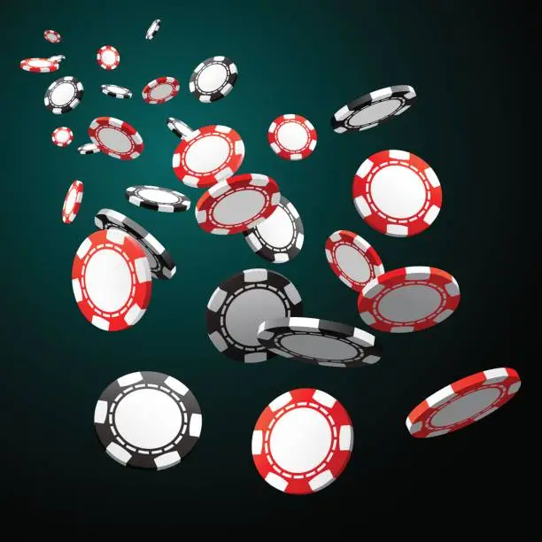 Vector illustration of Poker chips background