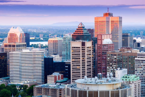 istock Panorama of Montreal at sunset 807044670