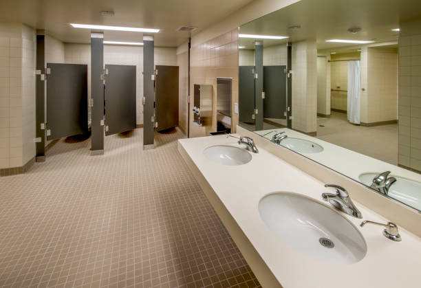 istock Ladies Bathroom with Showers. 807065030