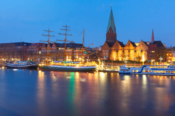 istock Weser River and St Martin Church, Bremen, Germany 807070278