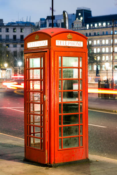 istock London Telephone box at night with streaming vehicle headlights 807070396