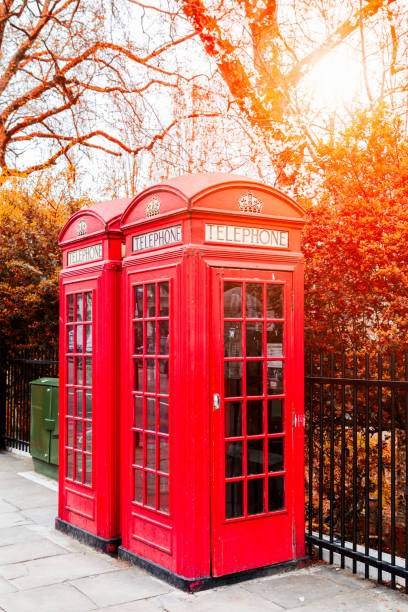 istock Traditional red telephone box in London, UK 807070400