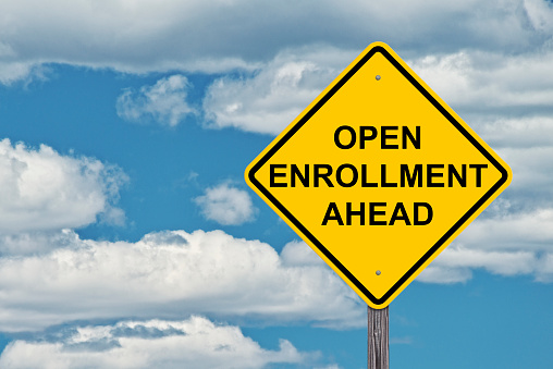 Caution Sign - Open Enrollment Ahead