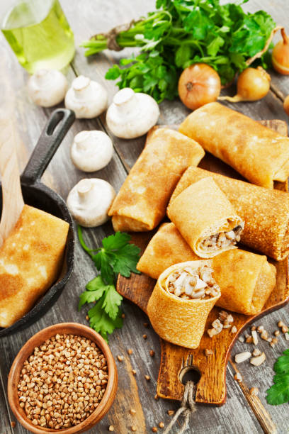 istock Homemade vegetarian crepes 807091532
