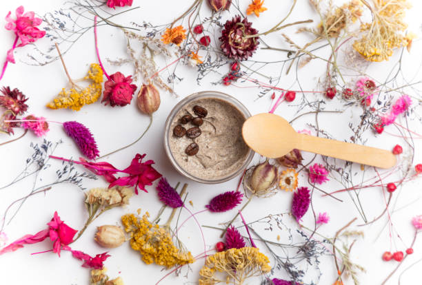 istock Cream organic cosmetics with herbs 807111124