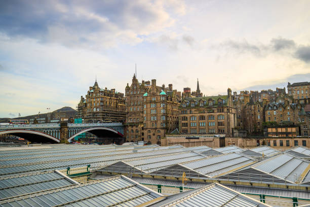 istock Old town Edinburgh and Edinburgh castle 807117778