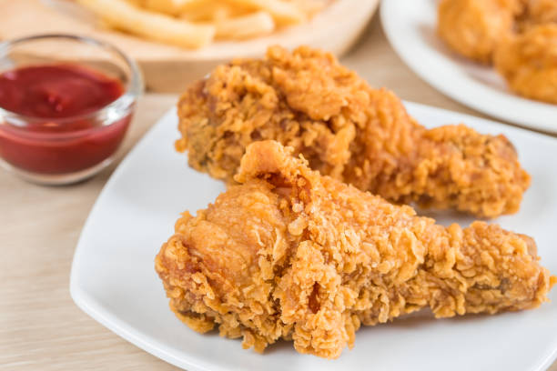 istock Crispy fried chicken and french fries 807140086