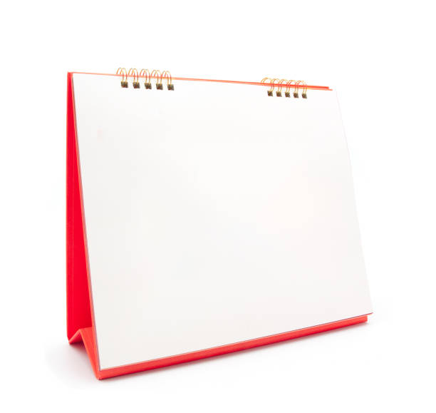 istock Red desk calendar isolated on white background 807144854