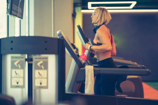 istock beautiful blonde athlete cardio training 807145006