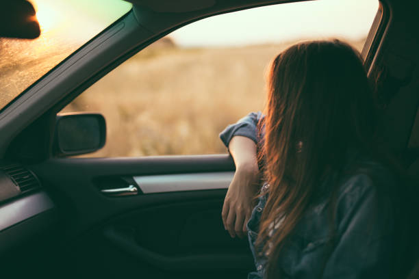 istock Young woman relaxing during the road trip 807150350