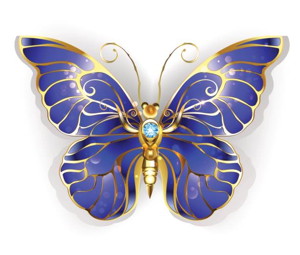 サファイアの蝶 - malachite butterfly点のイラスト素材／クリップアート素材／マンガ素材／アイコン素材