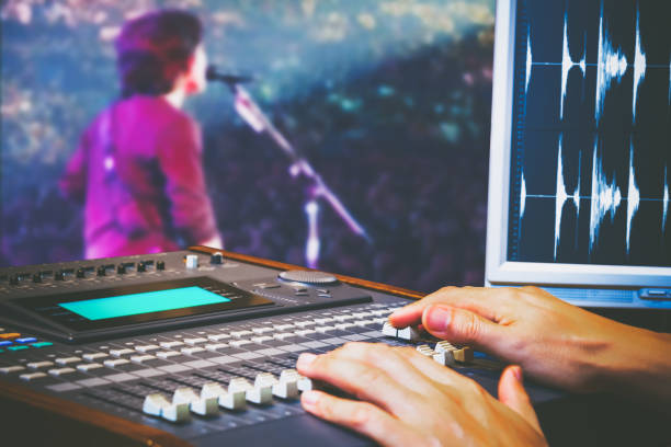 istock sound engineer hands working on digital sound mixer for live concert recording 807173542