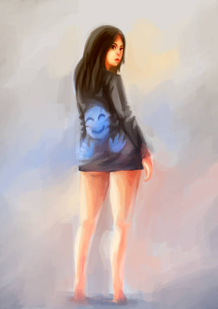 istock sexy woman digital painting 807176230