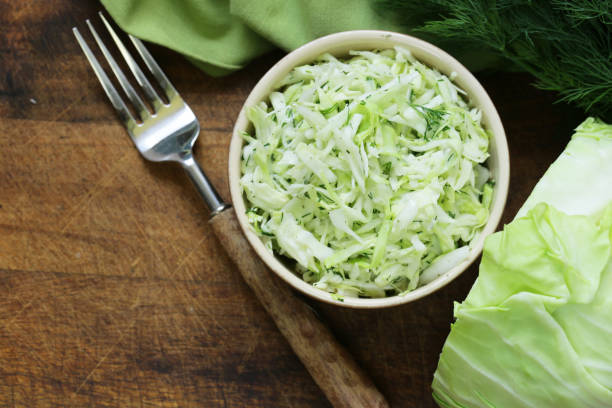 istock Cabbage Cole Slaw salad with dill 807195932