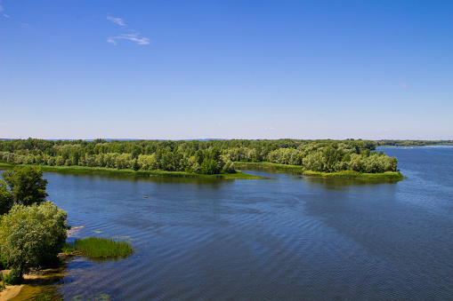 View on the river Dnieper in Ukraine