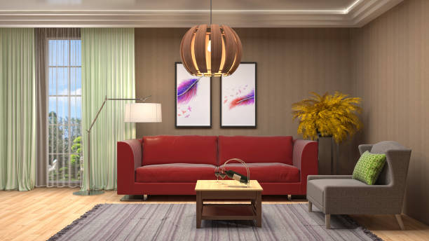 istock Interior living room. 3d illustration 807204270