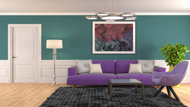 istock Interior living room. 3d illustration 807204300