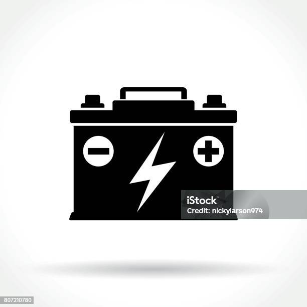 Car Battery Icon Stock Illustration - Download Image Now - Battery, Car Battery, Icon Symbol