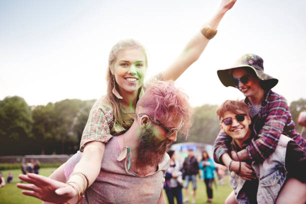 istock Dancing couples at holi festival 807215688