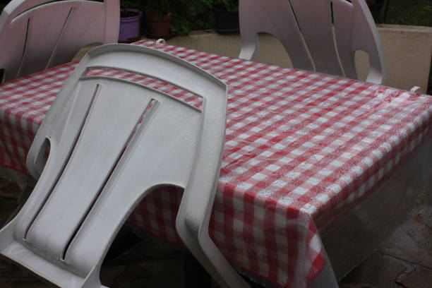 istock Garden table in the rain 807233212