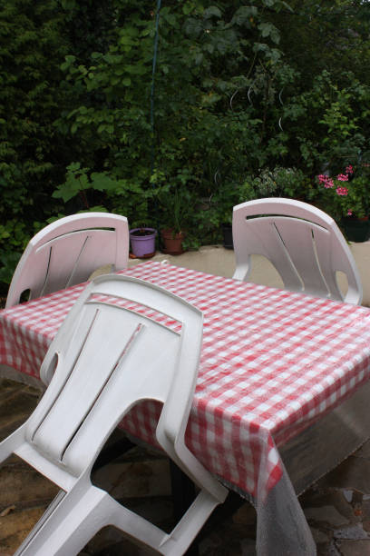 istock Garden table in the rain 807236318
