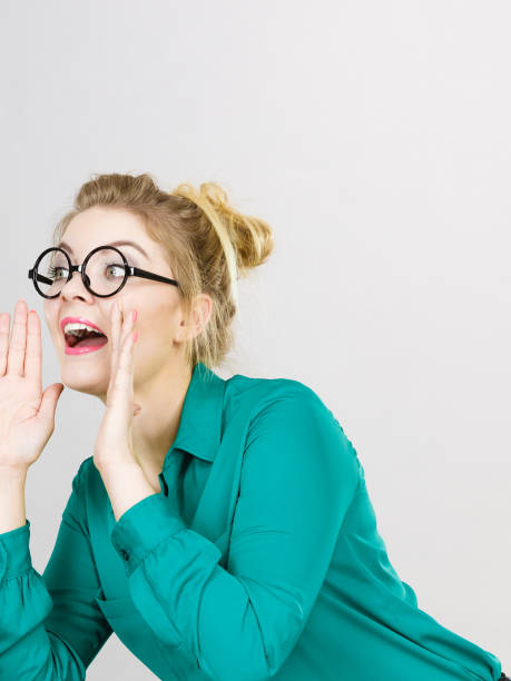 istock Business woman yelling telling something 807239530