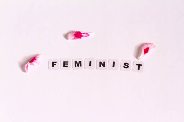 istock Feminist word written in black letters 807253214