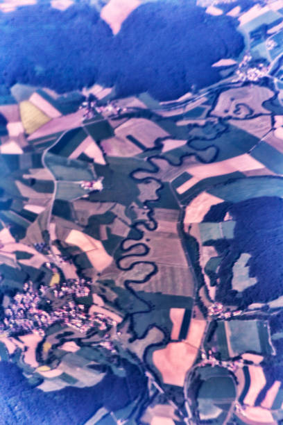 istock river delta view from airplane at germany europe 807253348