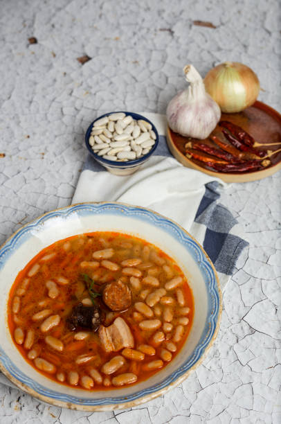 istock Stew of beans with chorizo and pork 807259188