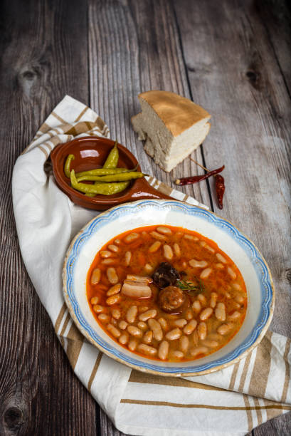 istock Stew of beans with chorizo and pork 807259214