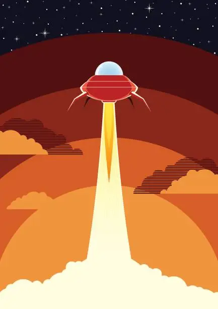 Vector illustration of Space poster