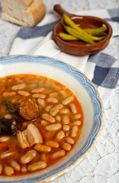 istock Stew of beans with chorizo and pork 807263870