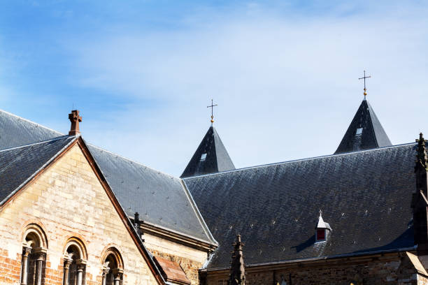Roofs in Servatiusbasilika in Maastricht, Holland.