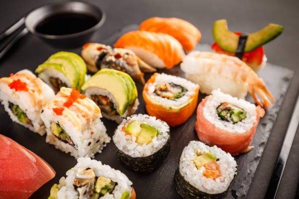 istock Japanese favorite food sushi maki 807291380