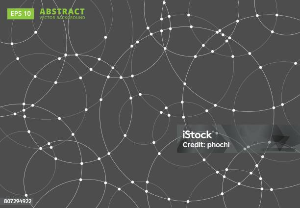 Abstract Lines Circles Round Overlap Concept For Your Design Vector Illustration Stock Illustration - Download Image Now