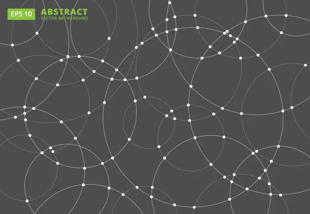 Vector illustration of Abstract lines circles round Overlap . concept for your design, Vector Illustration